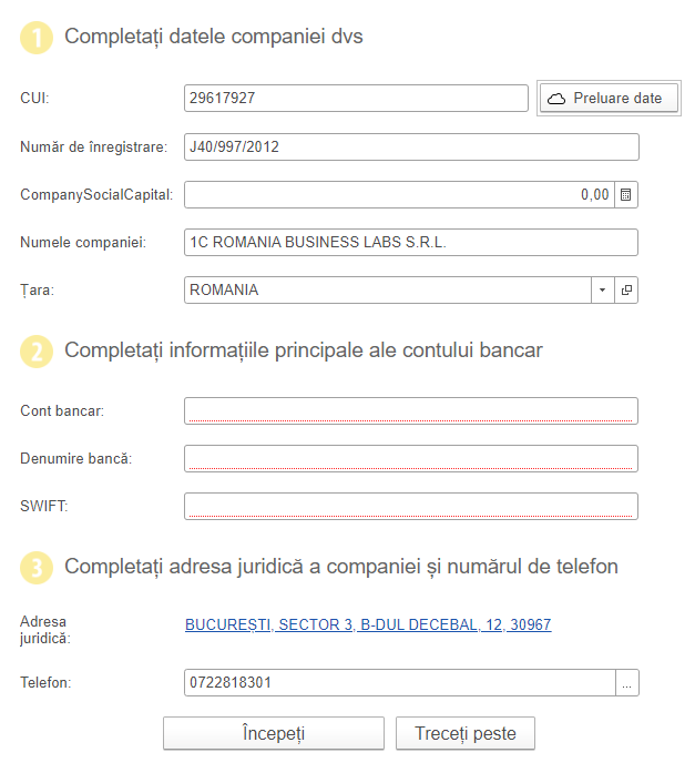 OneFactura manual