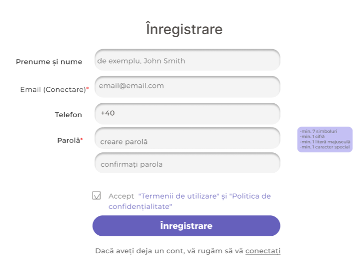 OneFactura registration